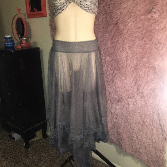 Free people gray skirt - Picture 2 of 5